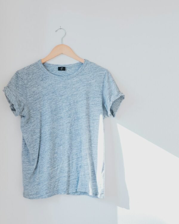 Heather single-stitch tee