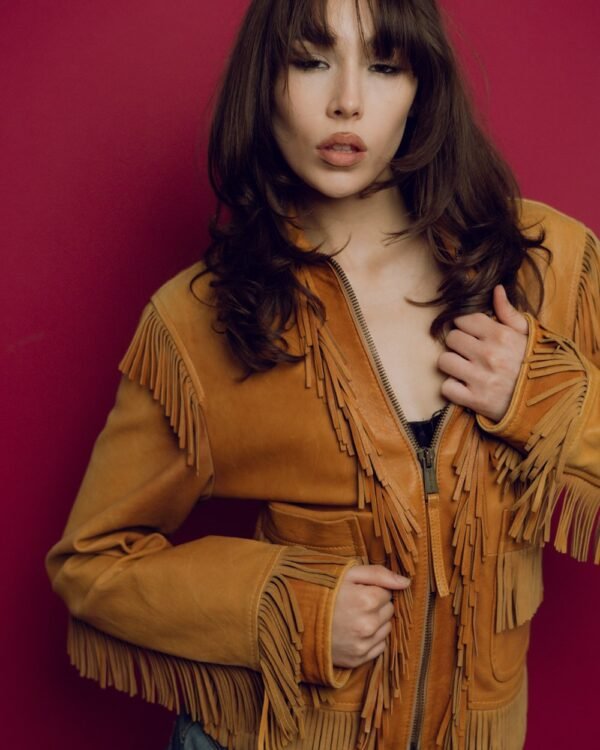 Suede fringe jacket